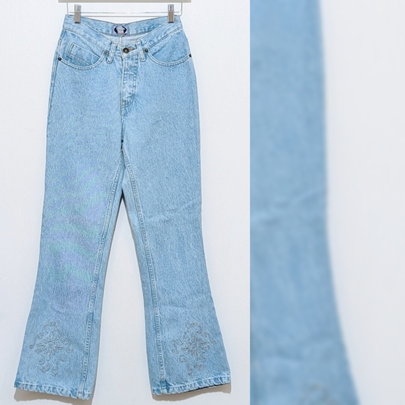 Cotton Blue | Vintage | Flare Leg | Embroidery - Picture 2 of 7